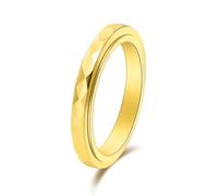 Wycian Anello Fidanzamento Vintage, Anello Oro Vintage Titanio Taglia 20 3mm Anelli Geometrici Girevoli Custom Regalo per Migliore Amico Mother'S Day
