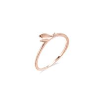 Wycian Anello in oro rosa 750, 18 carati, oro rosa, bianco, forma rotonda, misura 45 (14,3), per donne e matrimoni, 9.5, oro rosa 14 K, Diamante