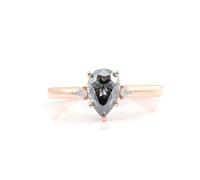 Wycian Anello Nuziale Anello con La Pietra Moissanite Oro Rosa 9K Lacrima Misurare 18,5 Elegante per Sorella Festa Della Mamma Gioielli
