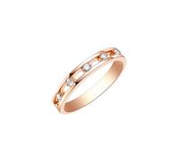 Wycian Anello Oro Rosa Anello con Diamanti Oro Rosa 9K con Diamante da 0,1 CT Numero 13 Solido Non Placcato Popolare per Sorella Festa Della Mamma Gioielli