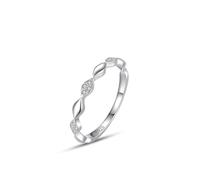 Wycian Anello per partner da donna, in argento 925, 1,6 mm, con zirconi, a forma di diamante, misura 49 (15,6), per madre e Capodanno, 49 (15.6), Argento sterling, Zirconia cubica
