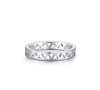 Wycian Anello per partner da donna, in argento 925, 3,4 mm, senza gemma, fascia triangolare cava, misura 49 (15,6), per mamma e fidanzamento, 57 (18.1), Argento sterling, Nessuna pietra preziosa
