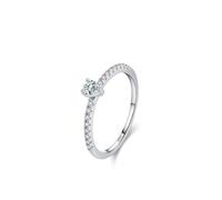 Wycian Anello per un matrimonio Anelli d'argento vintage solitario semi-eternità con lacrima vita per moglie moda, 51.5, Argento sterling, Zirconia cubica
