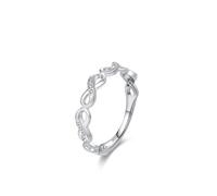 Wycian Anello Prenom Personalizzato Anelli Argento Vintage 1.6mm Simbolo dell'Infinito Dimensione per Zia Aggiornamento 3.0, 56.5, Argento sterling, Zirconia cubica
