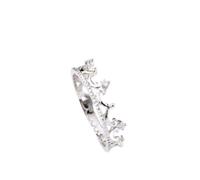 Wycian Anello Uomo Diamanti Anelli Fidanzamento Oro Bianco Argento 9K con Diamante da 0,03 CT Numero 13 Solido Non Placcato Moda per Sorella Anniversario Gioielli