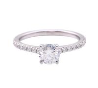 Wycian Best Friends - Anelli dell'amicizia con rune, a forma di cuore, in oro bianco 9 carati, con moissanite, taglio rotondo, colore bianco, incisione per fidanzamento, 62 (19.7), Moissanite