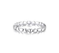 Wycian Best Friends Anello dell'amicizia da donna, in oro bianco 9 K/14 K, Au375/Au585, per mamma, semplice idea regalo, 21 (19,4), Oro bianco 9 K, Nessuna pietra preziosa