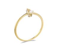 Wycian Cubic-Zirconiabague Donna Blu, Anello di fidanzamento Donna Moissanite Bianco Palloncino Cristallo con Bianco Zircone Cubico per Capodanno, 65, Oro giallo 18 carati, Cristallo