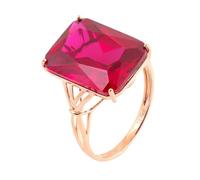 Wycian Engagement Ring For Women - Anello da donna in oro rosa 18 carati, elegante misura 10 (15,9), ideale per lesbiche, laurea, incisione