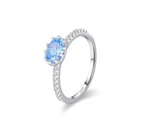 Wycian Fede da donna semplice anelli argento 1,5 mm eternità con solitario ovale, misura per donna moderna, 51.5, Argento sterling, Zirconia cubica