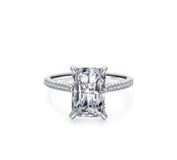 Wycian Fede nuziale da donna singola, anello di fidanzamento da donna, 925, 1,5 mm, zirconi eterni, con solitario, misura 49 (15,6) per laurea, 20 (19,1), Argento sterling, Zirconia cubica