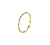 Wycian Fede nuziale da uomo in oro con coppia premium 9 K/14 K Au375/Au585 con zirconi cubici per zia zia zia, 47.5, Oro giallo 9 carati, Zirconia cubica
