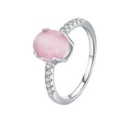 Wycian Fede nuziale in argento con incisione anello di fidanzamento in oro bianco 9 K/14 K Au375/Au585 7 x 9 mm Opale per madre moglie, 49, Oro bianco 9 carati, Opale