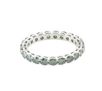 Wycian Fedi Nuziali Anello di Fidanzamento Oro Bianco Argento Verde Chiaro 9K Moissanite Eternity Round con Moissanite Misurare 8 Aggiornamento 3.0 per Zia Nozze Gioielli