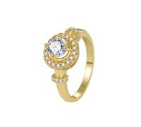Wycian Fedi Nuziali Classiche Anello Oro 9Kt Au375 Moissanite Alone Misurare 13 Moderno per Moglie San Valentino Gioielli