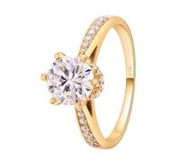 Wycian Fedi nuziali in oro giallo 14 carati 14 carati 1 misura 45 (14,3) per donna matrimonio matrimonio vintage, 11.5, Oro giallo 14 carati, Moissanite