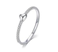Wycian Gioielleria da donna in argento con fede da uomo, platino 9K/14K Au375/Au585 Moissanite per moglie zia, 10, Oro bianco 9 carati, Moissanite