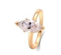 Wycian Moissanite - Anello nuziale in oro giallo 750 18 carati, moissanite giallo 3 CT 7 x 14 mm, a forma di marquise, misura 58 (18,5) per donna anniversario, 8.5, Oro giallo 18 carati, Moissanite