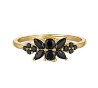 Wycian Promise Anello con incisione in oro giallo 9 K/14 K, Au375/Au585, forma rotonda, agata, ideale come regalo, 10 (15,9), oro giallo 9 K, Agata