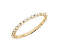 Wycian Promise Anello da donna con incisione in oro giallo 9 K/14 carati Au375/Au585, forma rotonda, moissanite, 20 (19,1), oro giallo 9 K, Moissanite