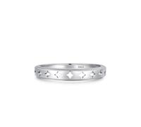 Wycian Regalo Personalizzabile Anello Argento Fine 2.3mm Striscia Stella Hollow Size per Moglie Moderna, 49, Argento sterling, Nessuna pietra preziosa