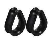 Wycian Tunnel piercing, dilatatore per orecchio, in silicone, a goccia, colore nero, bianco, 2 pezzi, 6 - 30 mm, 18 mm, Silicone, Senza Gemstone