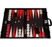 Wycliffe Brothers Set di Backgammon da torneo Pelle di Coccodrillo Nera con Campo Nero - Gen III