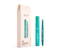 WYCON cosmetics THE COLOR DUO 02 COLOR EXPLOSION 01 AQUA GREEN + 24H EVERLASTING EYE PENCIL 11 JADE