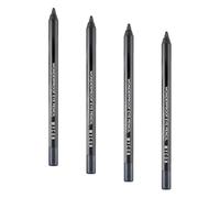 WYCON cosmetics WONDERPROOF EYE PENCIL - Matita Occhi Lunga Durata, Matita Occhi Waterproof, precisa non sbava (114 DIAMOND BLACK) (Confezione da 4)