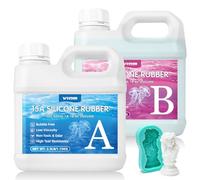WYCOON Gomma siliconica liquida per stampi - 15 Shore A, Non tossica a Cura Rapida (1:1), per la Realizzazione di stampi per Resina epossidica, Candele, Gesso e Fai da Te (Verde Giada, 2.3kg)