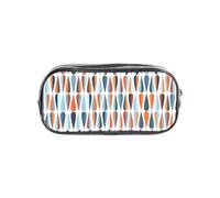 WYCZHY Astuccio per matite trasparente con stampa a forma di goccia, in PVC resistente, con cerniera, organizer robusto per pennarelli