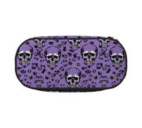 WYCZHY Astuccio portapenne ad alta capacità, motivo horror, colore viola, astuccio organizer per penne, accessorio estetico per adulti, Nero , Taglia unica, Organizer per borse