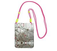 WYCZHY Borsa a tracolla con stampa di alberi di betulla per telefono cellulare da viaggio, con tracolla per telefono, passaporto a piedi, portafoglio, Fucsia, Taglia unica
