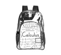 WYCZHY Borsa per libri trasparente, resistente, con stampa geometrica e calcolo, rinforzata, per spiaggia, sport all'aria aperta, viaggi