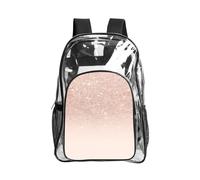 WYCZHY Borsa per libri trasparente resistente stampata in oro rosa, borsa trasparente rinforzata per spiaggia, sport all'aria aperta, viaggi