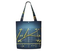 WYCZHY Borsa tote grande riutilizzabile resistente con stampa matematica con formula gialla disponibile in tela di alta qualità borse regalo riutilizzabili lavoro shopping