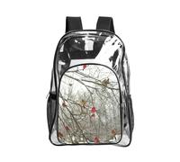 WYCZHY Borsa trasparente resistente con stampa di alberi di betulla, borsa trasparente rinforzata per spiaggia, sport all'aria aperta, viaggi