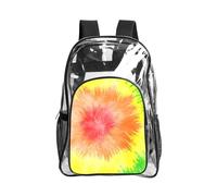 WYCZHY Borsa trasparente resistente con stampa tie dye, borsa trasparente rinforzata per spiaggia, sport all'aria aperta, viaggi
