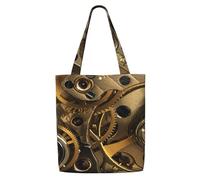 WYCZHY Cool Steampunk Gears Stampa Grande Riutilizzabile Heavy Duty Tote Bag Pack Disponibile Premium Tela Riutilizzabile Borse Regalo Lavoro Shopping