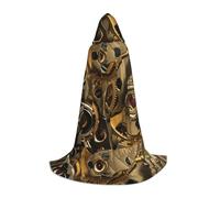 WYCZHY Cool Steampunk Gears Teen Cosplay Costume Mantello con Cappuccio Mantello Strega Vampiro Mago Masquerade Ball Halloween Party