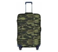 WYCZHY Copertura della valigia di grande stampa del camuffamento, copertura elastica della valigia con la chiusura lampo, protegge i bagagli durante il viaggio, bianco, M