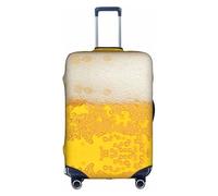 WYCZHY Copertura della valigia grande della stampa della schiuma della birra, copertura elastica della valigia con la chiusura lampo, protegge i bagagli durante il viaggio, bianco, S