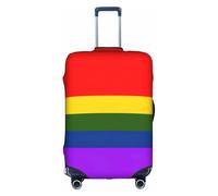 WYCZHY Copertura della valigia grande stampa della bandiera dell'arcobaleno, copertura elastica della valigia con la chiusura lampo, protegge i bagagli durante il viaggio, bianco, XL