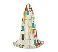 WYCZHY Costume moderno per cosplay di metà secolo, mantello con cappuccio, mantello da strega, vampiro, mago, ballo in maschera, festa di Halloween