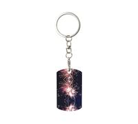 WYCZHY Esplosione fuoco d'artificio che stampa il supporto chiave per l'organizzatore chiave compatto per la catena chiave, portachiavi per le catene chiave delle chiavi dell'automobile, bianco