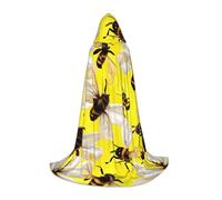 WYCZHY Flying Bees Daisy Honeys - Costume da cosplay per adolescenti, mantello con cappuccio, mantello, strega, vampiro, mago, ballo in maschera, festa di Halloween