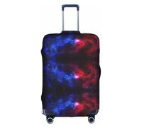 WYCZHY Grande copertura della valigia di stampa della galassia rossa e blu, copertura elastica della valigia con la chiusura lampo, protegge i bagagli durante il viaggio, bianco, M