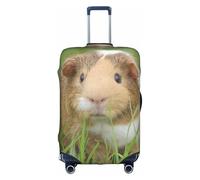 WYCZHY Grande copertura per valigia, con stampa di porcellini d'India, copertura elastica per valigie con cerniera, protegge i bagagli durante il viaggio, bianco, L