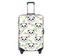 WYCZHY Graziosa copertura per valigia, con stampa di stelle di bambù e panda grande, copertura elastica per valigie con cerniera, protegge i bagagli durante il viaggio, bianco, S