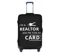 WYCZHY I'm A Realtor Ask Me Printing, copertura elastica per valigia con cerniera, protegge i bagagli durante il viaggio, bianco, XL